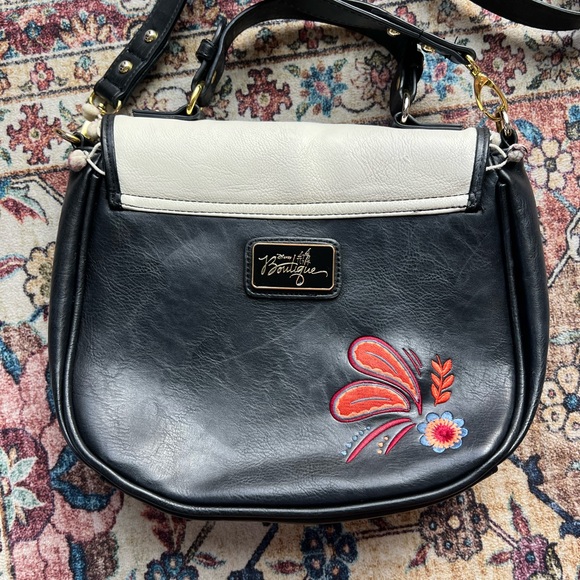 Disney Boutique faux leather bohemian pompom crossbody purse - Picture 6 of 8